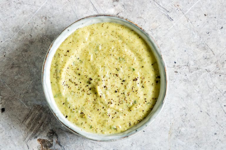 courgette dip in a bowl