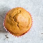 close up of butternut squash muffin