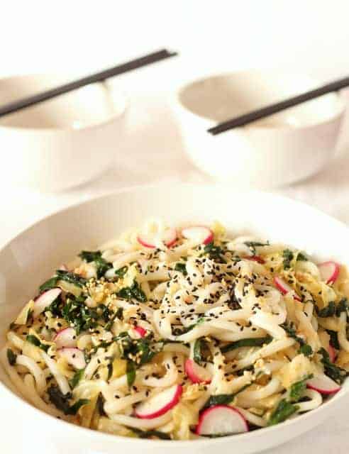 Wild Garlic and Sesame Noodle Salad @ Recipes From A Pantry