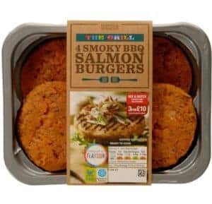BBQ Salmon Burgers Marks and Spencer Review | Recipes From A Pantry