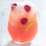 a glass of raspberry lemonade