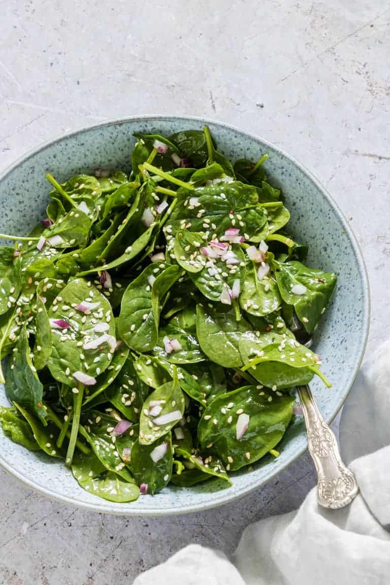 Sesame Spinach Salad Recipe | Recipes From A Pantry