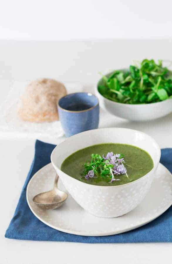 Creamy Rocket and Watercress Soup in the Multicooker Redmond