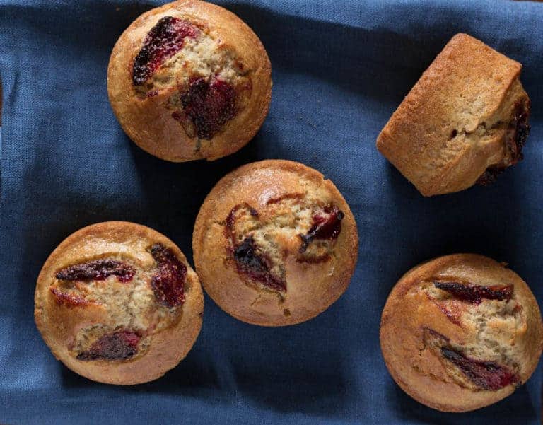 Roasted Strawberry Muffins Recipe| Recipes From A Pantry