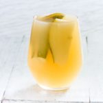 spiced pear juice in a glass