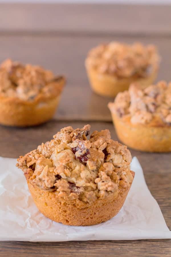 crunchy cashew cranberry stresuel granola muffins | Recipes From A Pantry