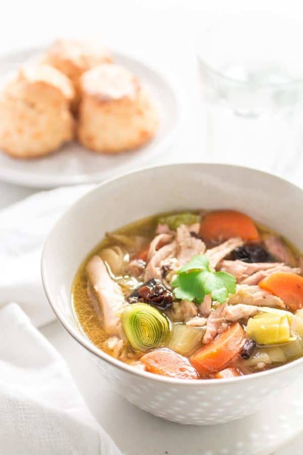 Cock-a-Leekie Soup aka Chicken And Leek Soup {GF} - Recipes From A Pantry