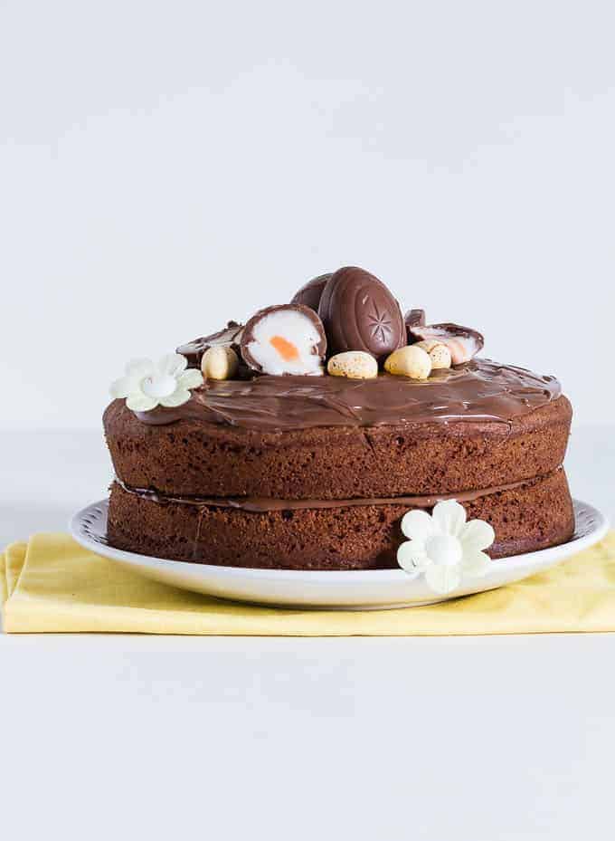 Crème Egg Nutella Cake With A Nutella Frosting