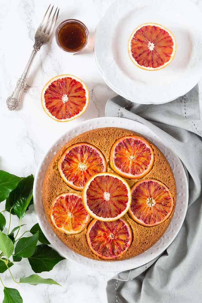 Olive oil, cardamom and blood orange polenta cake | Recipes From A Pantry