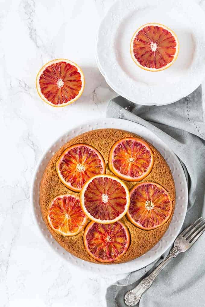 Upside down Blood orange polenta cake - Recipes From A Pantry