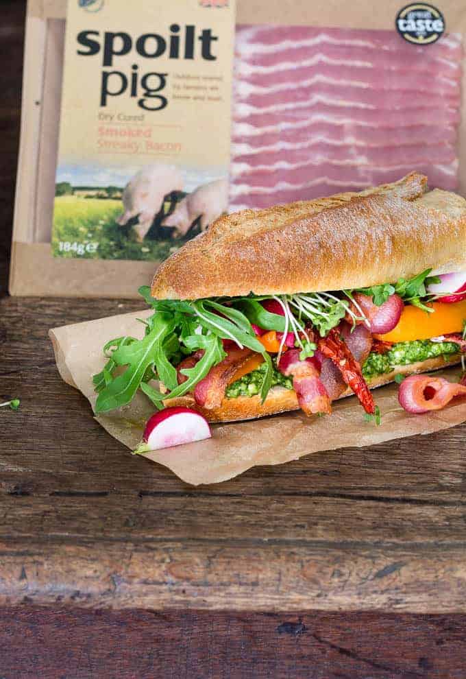 Smoked Bacon and Watercress Pesto Sandwich-8 | Recipes From A Pantry