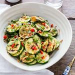 Roasted Courgette Salad with lemon, Chilli, basil and crispy shallots-4 | Recipes From A Pantry