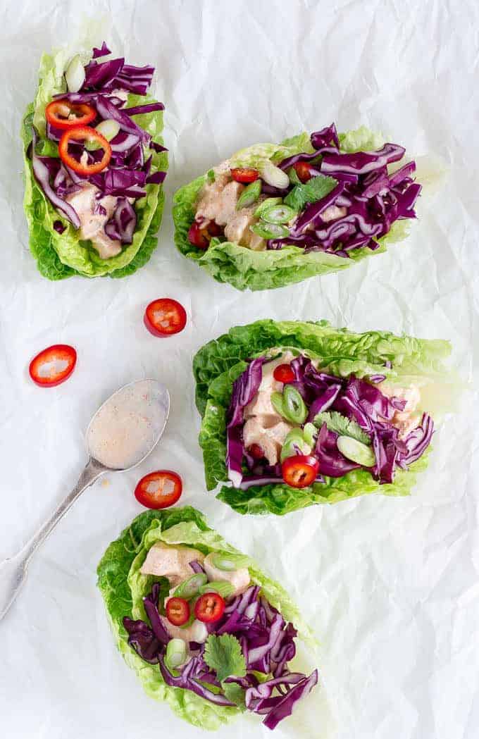 Spicy Chicken lettuce wraps-2 | Recipes From A Pantry