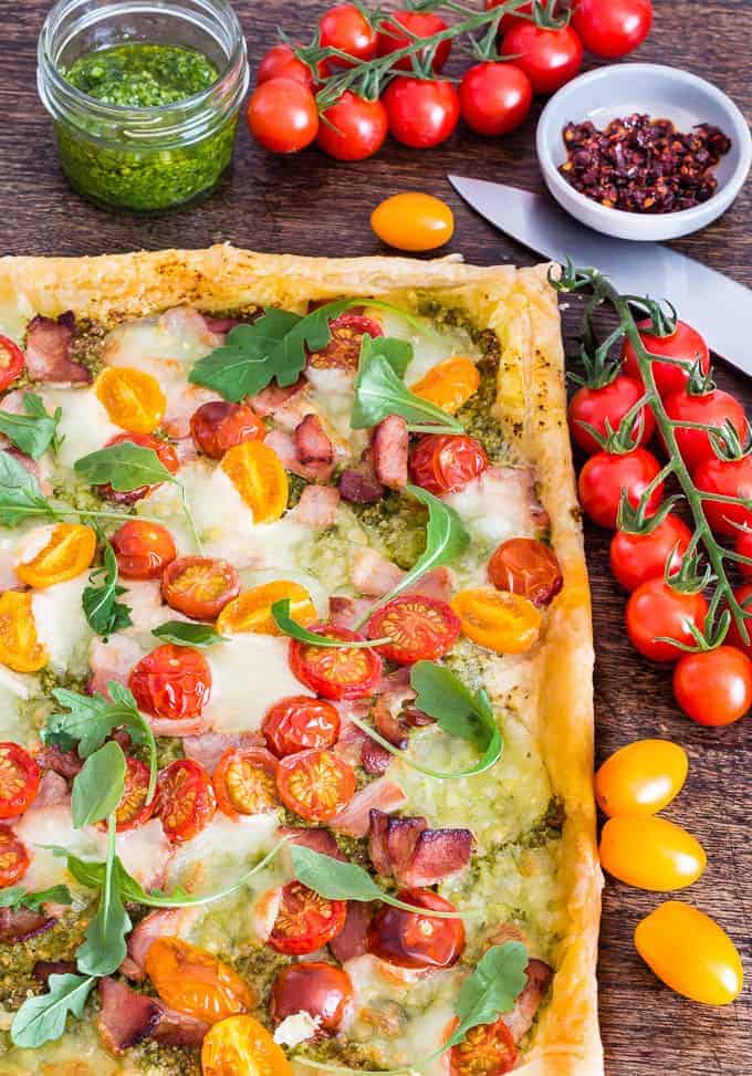 quick bacon tomato tart -8 | Recipes From A Pantry