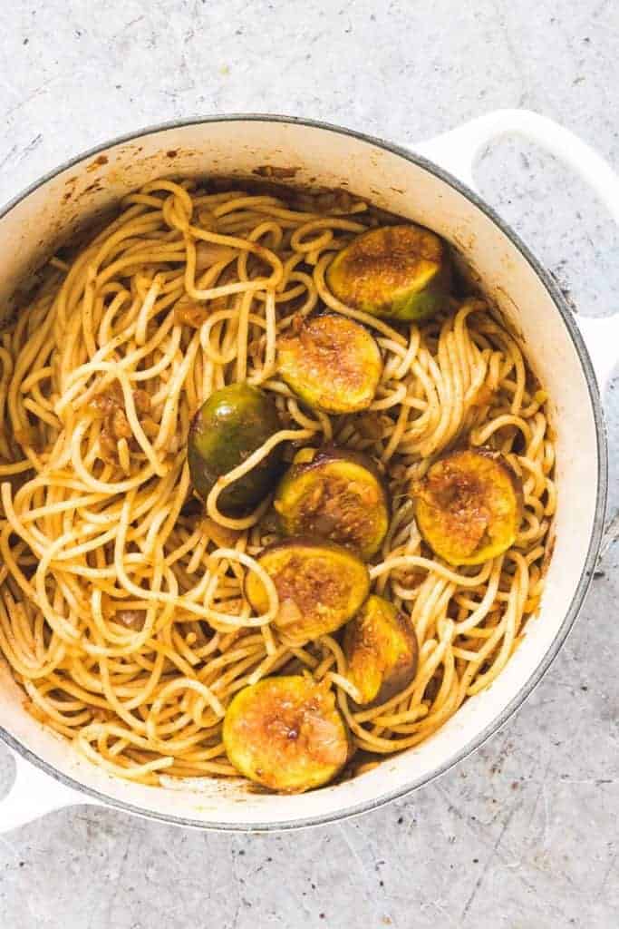 Saffron Sauce Pasta With Figs Recipes From A Pantry