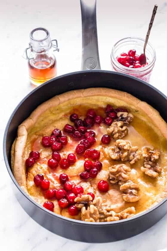 Baked Sweet Potato Pancake With An Orange Cranberry Compote Recipes