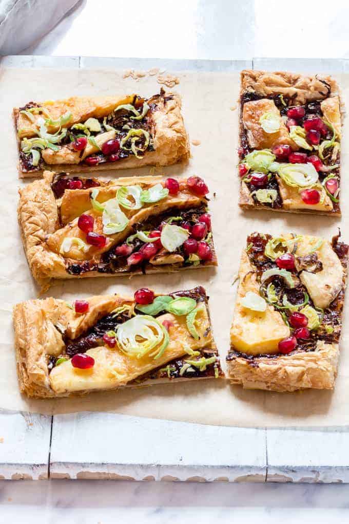 Caramelised Onion, Brie And Brussels Sprout Tart | Recipes From A Pantry