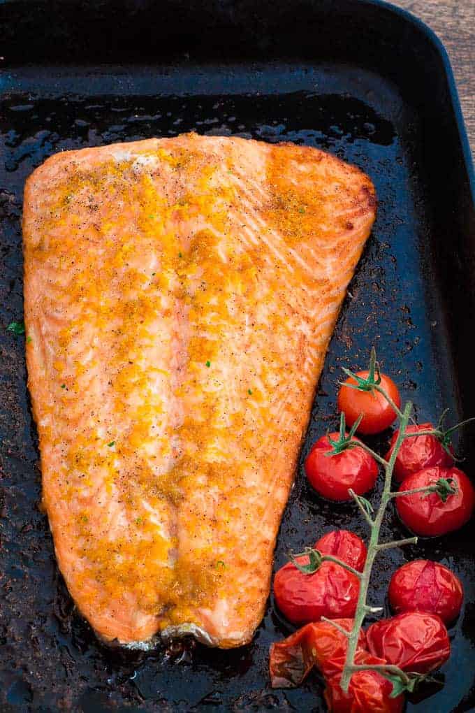 Orange and Cardamom Baked Salmon - Recipes From A Pantry