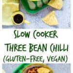Slow cooker three bean chilli. | Recipes From A Pantry