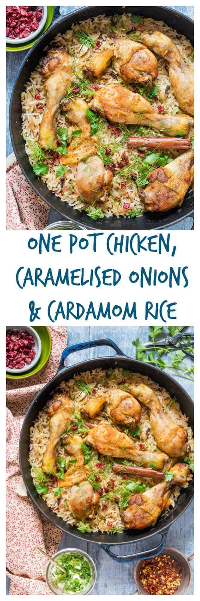 One Pot Chicken And Rice Recipe With Caramelized Onions, Cardamom