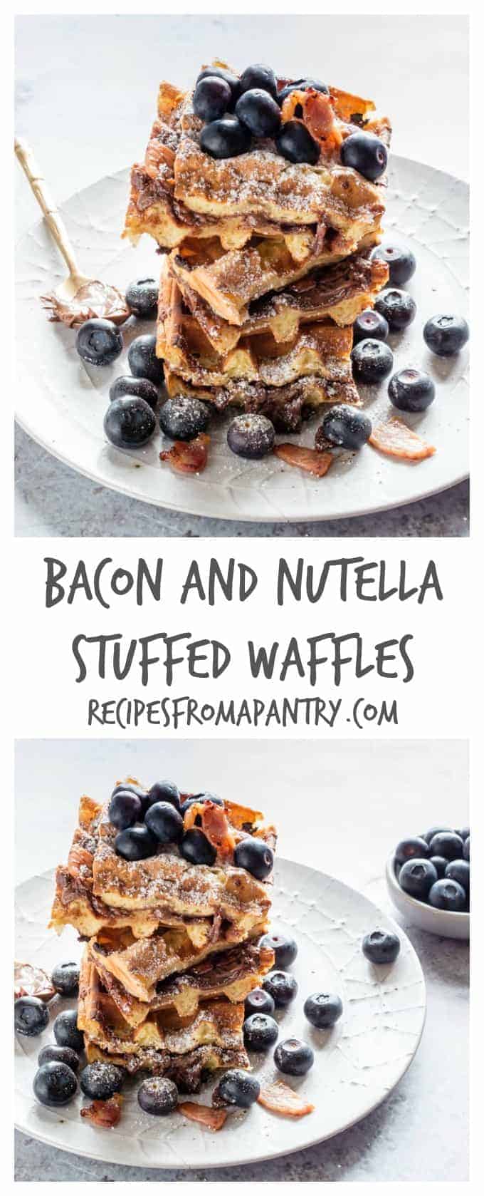 Decadent Bacon Nutella Waffles - Recipes From A Pantry