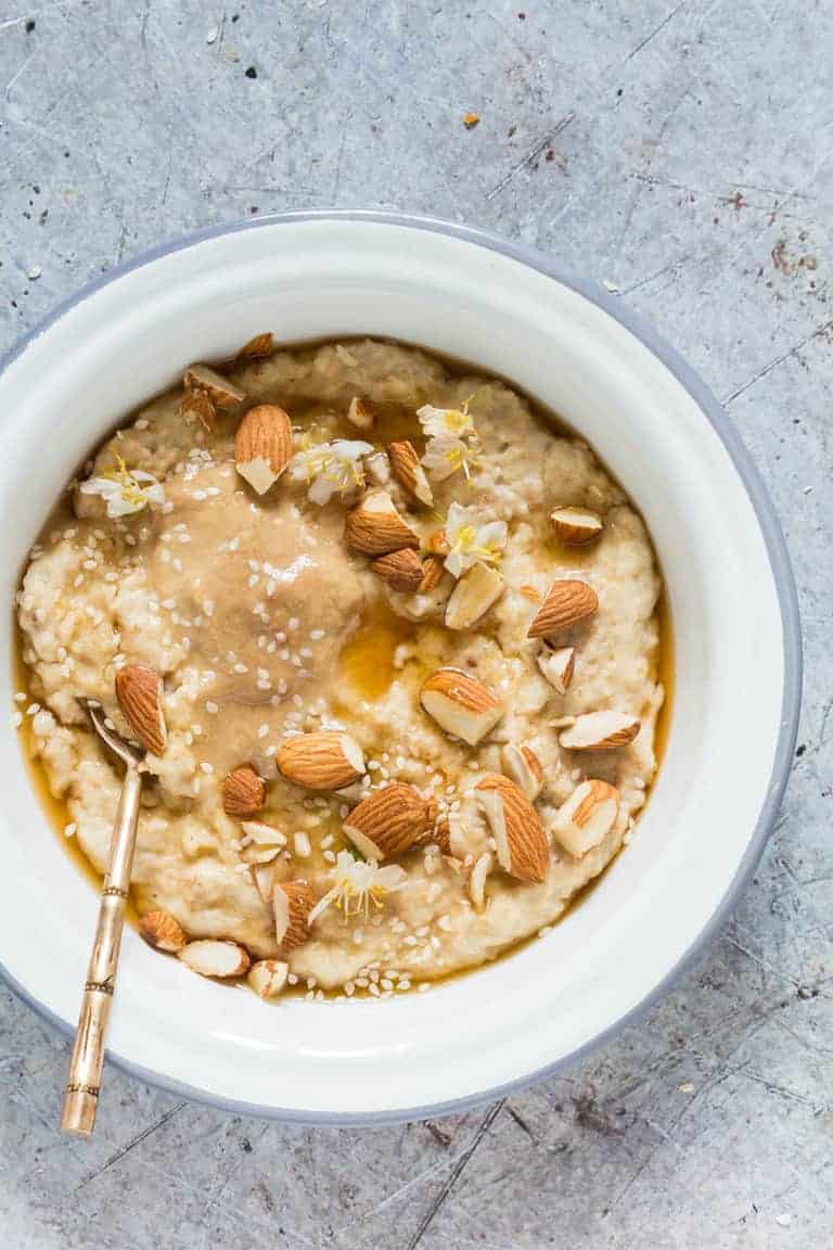 Creamy Tahini Porridge {Gluten-Free}
