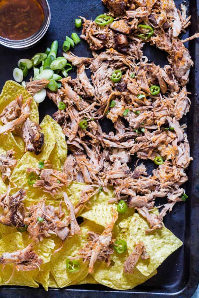 How to make spicy pulled pork on the bbq. A fun and easy spring bbq or summer bbq recipe. Recipesfromapantry.com
