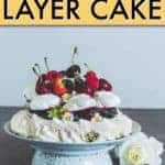 summer fruit meringue layer cake