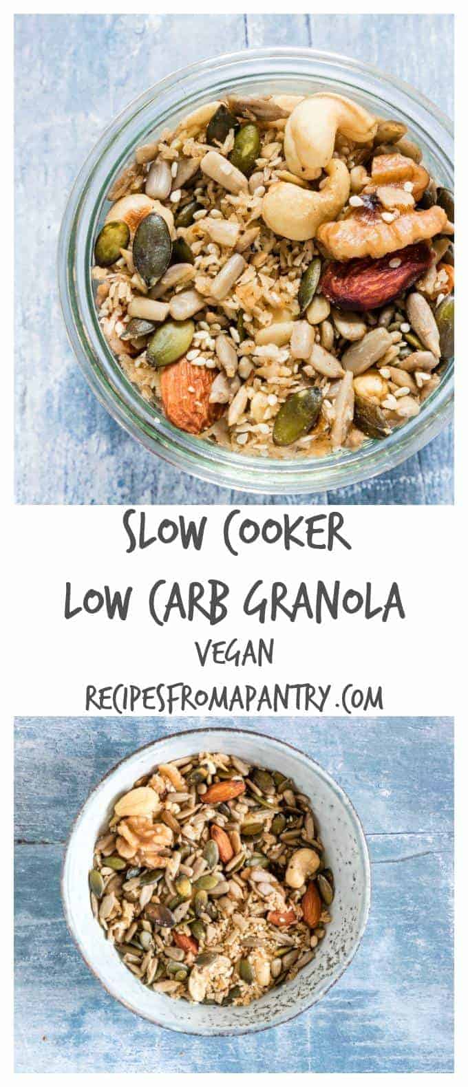 Slow Cooker Low Carb Granola (Keto Granola, Low Carb, Grain Free