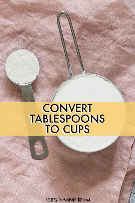 3 tablespoons to cups