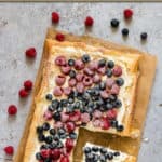 RED WHITE AND BLUE PUFF PASTRY BREAKFAST TART