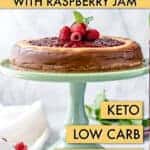 low carb cheesecake with raspberry jan
