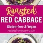 Roasted red cabbage is a simple side dish that is easy to make and full of flavour. Seasoned with fragrant Baharat, salt, and olive oil. A perfect vegetarian recipe and vegan recipe. #redcabbage #cabbage #roastedcabbage #roastedredcabbage #easysidedish