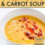 FIVE SPICE SWEET POTATO AND CARROT SOUP