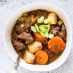 This warming, hearty and easy Instant Pot Beef Stew is quick and easy to whip up. #instantpotbeefstew #beefstew #instantpotstew #easyinstantpotrecipes #instantpotbeefstewrecipe #easyinstantpotbeefstew #glutenfreeinstantpotbeefstew #healthyinstantpotbeefstew #instantpotbeefstew #glutenfree #glutenfreerecipe #glutenfreebeefstew #glutenfreestew