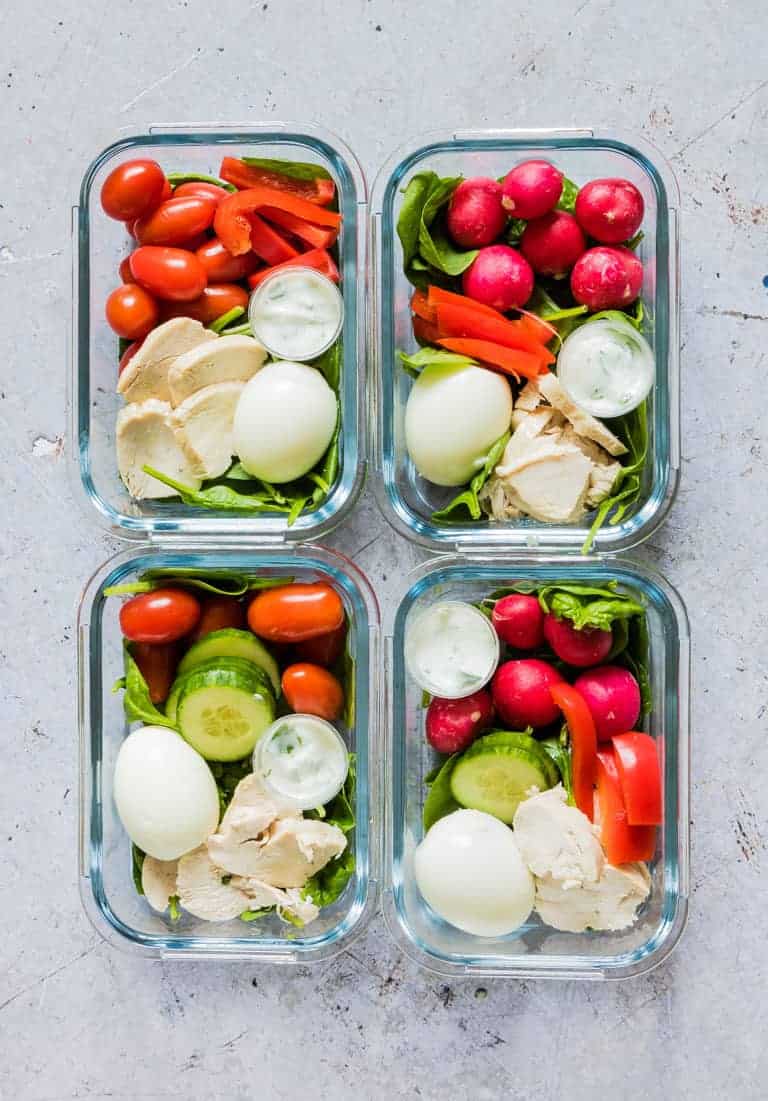 Healthy Chicken Meal Prep Bowls - Zero Freestyle Points {Low Carb, Keto, Gluten-Free}