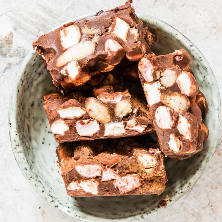 close up of easy rocky road