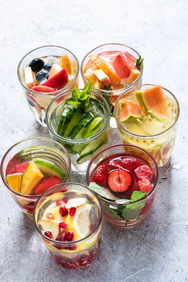 7 Easy Infused Water Recipes {Gluten free, Vegan, Low Carb, Keto, Paleo, Whole30}