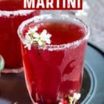 easy pomegranate vodka martinit