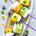 Halloween Marshmallow Pops on a plate