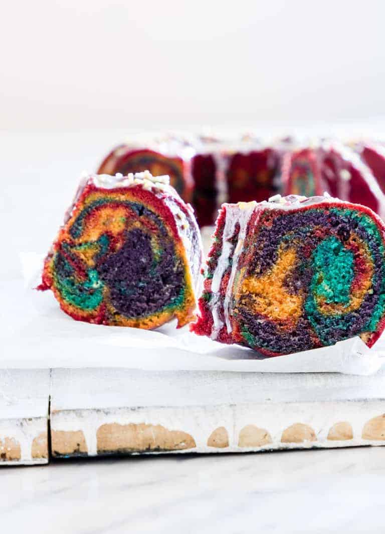 Instant Pot Rainbow Bundt Cake  Instant pot recipes, Bundt cake