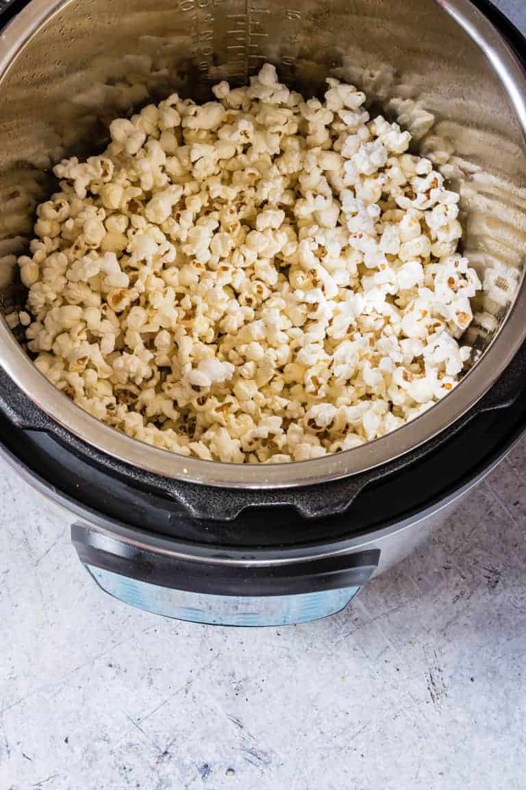 popcorn in a pot