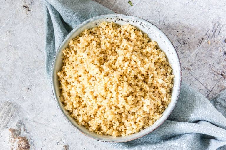 horizontal image of instant pot quinoa
