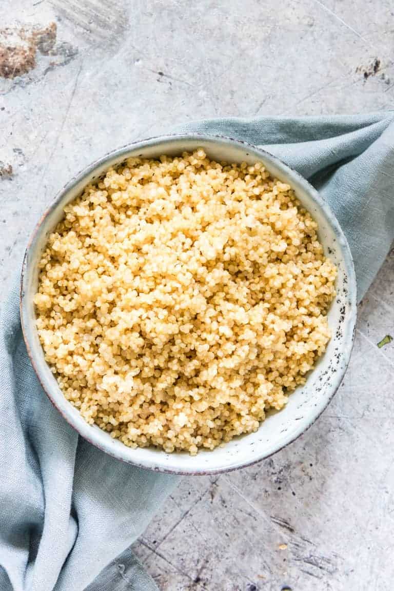 A bowl of instant pot quinoa