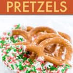 white chocolate christmas pretzels
