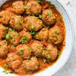 pressure cooker meatballs in a bowl