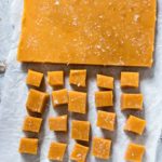 Pumpkin Salted caramels on a table