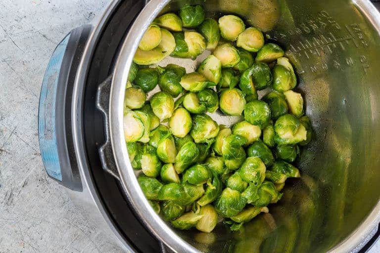 instant pot brussels sprouts close up