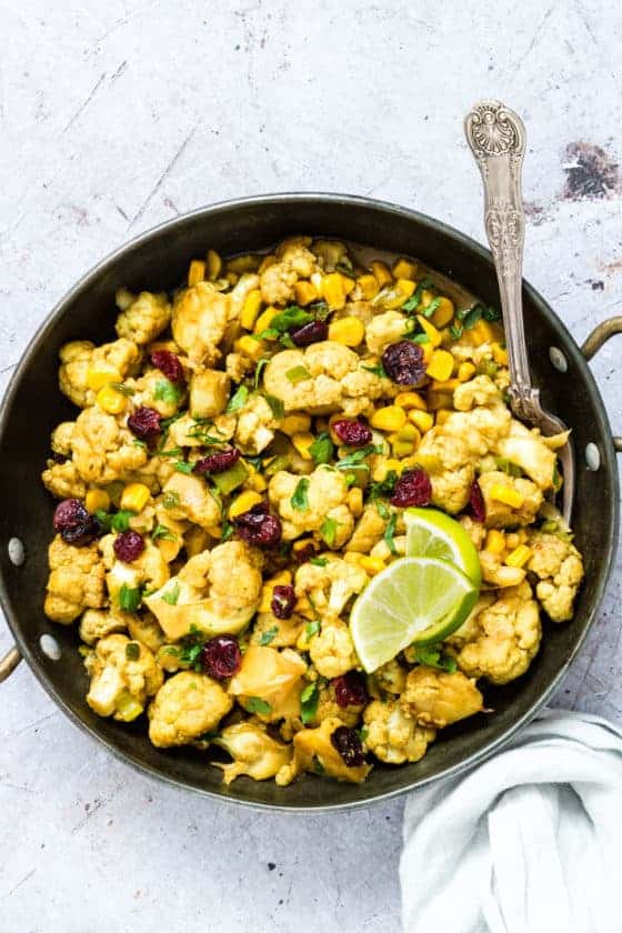 Easy One Pan Cauliflower Curry {Air Fryer or Stove Top, Vegan, Glutenfree} Recipes From A Pantry