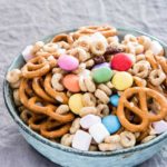 a bowl of sweet and salty snack mix